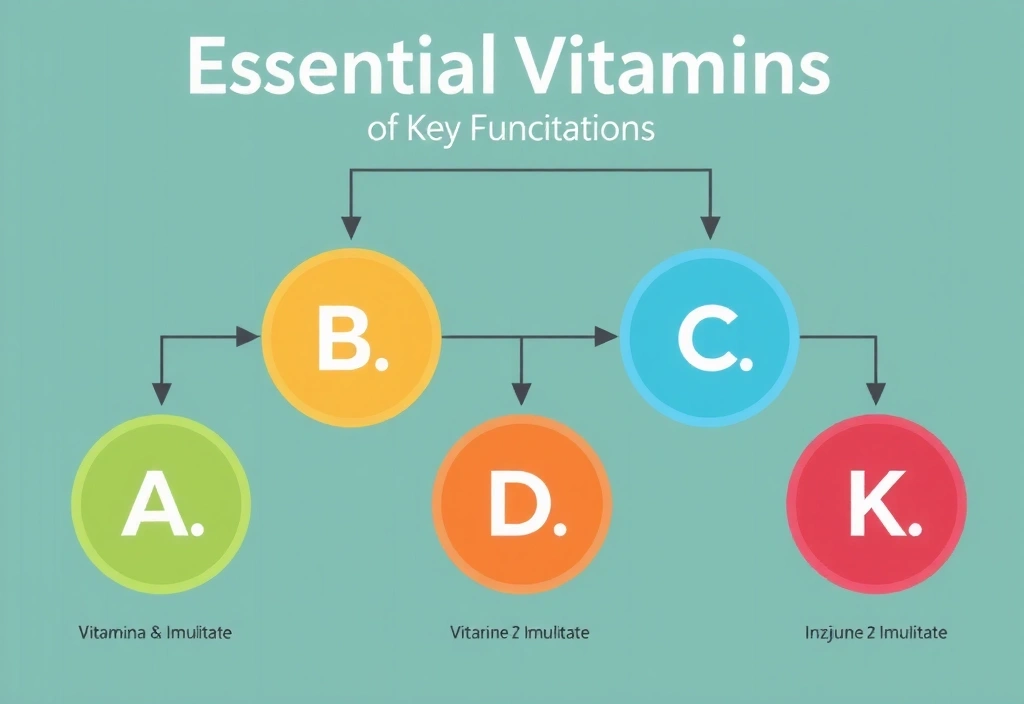 Infografic functii vitamine esentiale